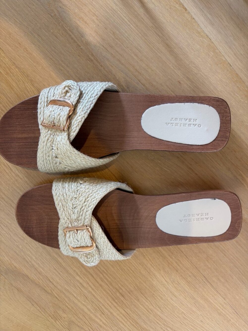 Gabriela Hearst Clover Jute Wood Slide Sandals EU 38 - Picture 2 of 2